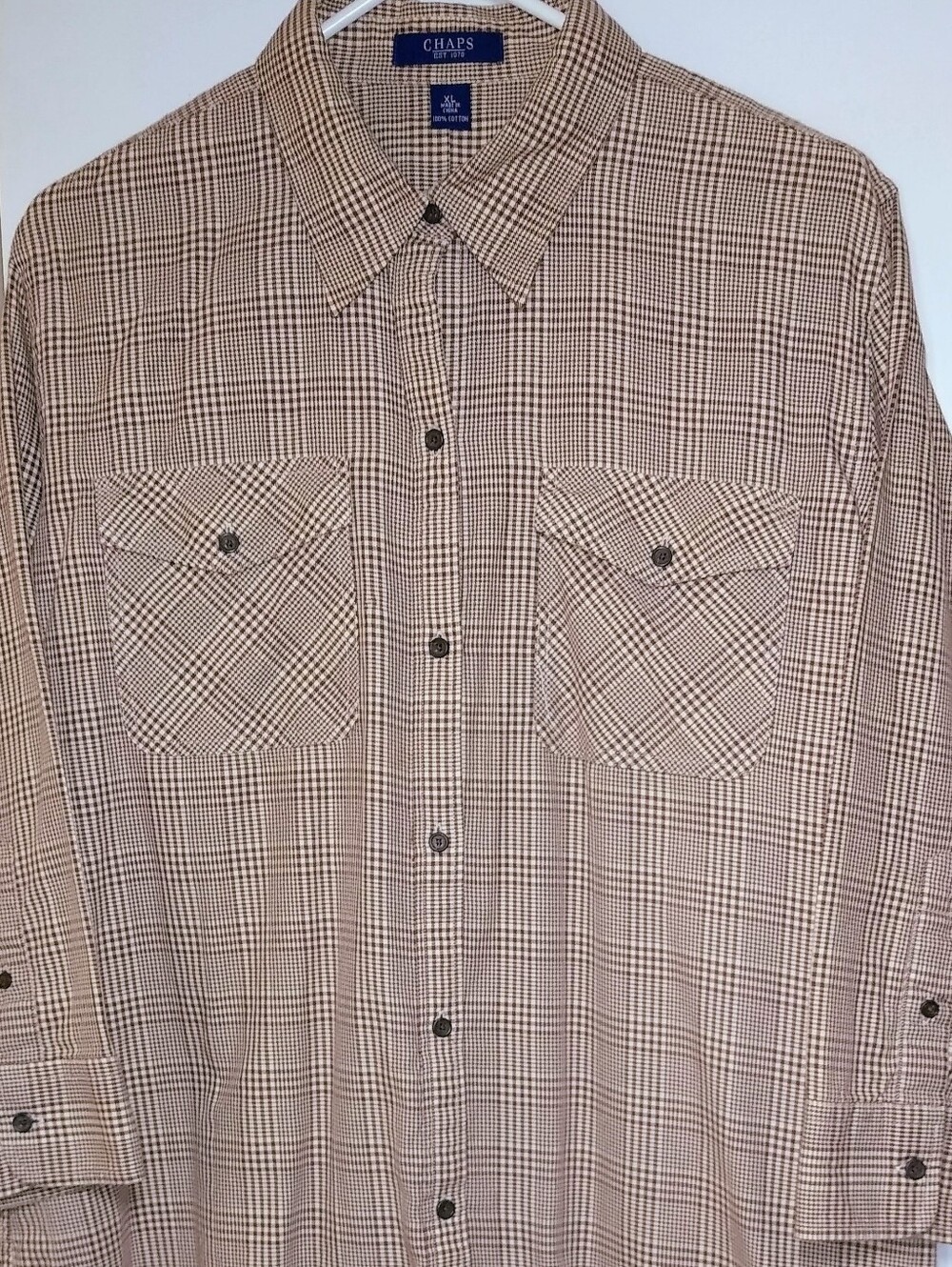CHAPS RALPH LAUREN 3/4" SLEEVE TOP XL